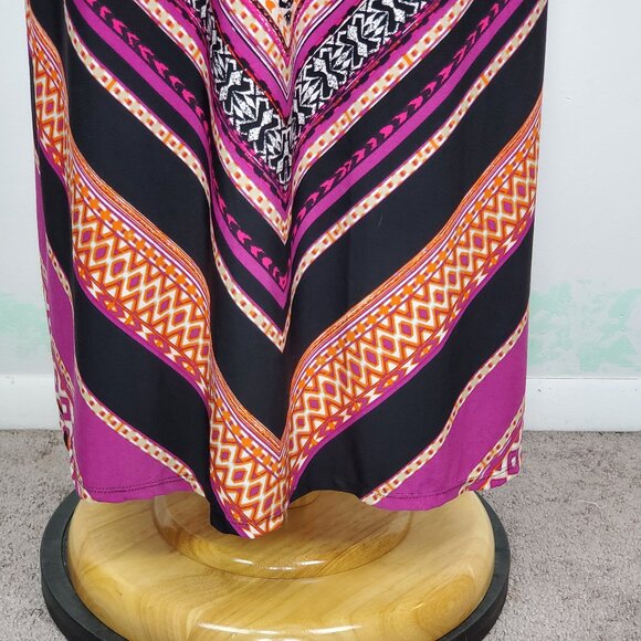 Studio One Empire Waist V-Neck Sleeveless Maxi Dress Style 50919X NEW NWT Size M - Picture 8 of 16